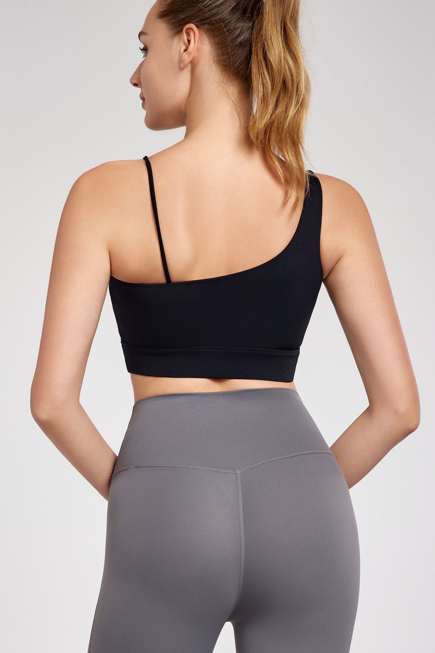 DIFINE One Shoulder Yoga Bra Sexy Two Ways to Wear Pilate Pickleball