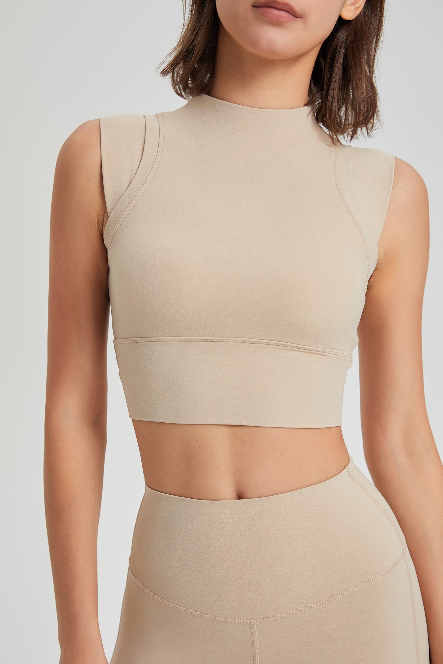 Supermodel  high-neck fixed padded YOGA BRA