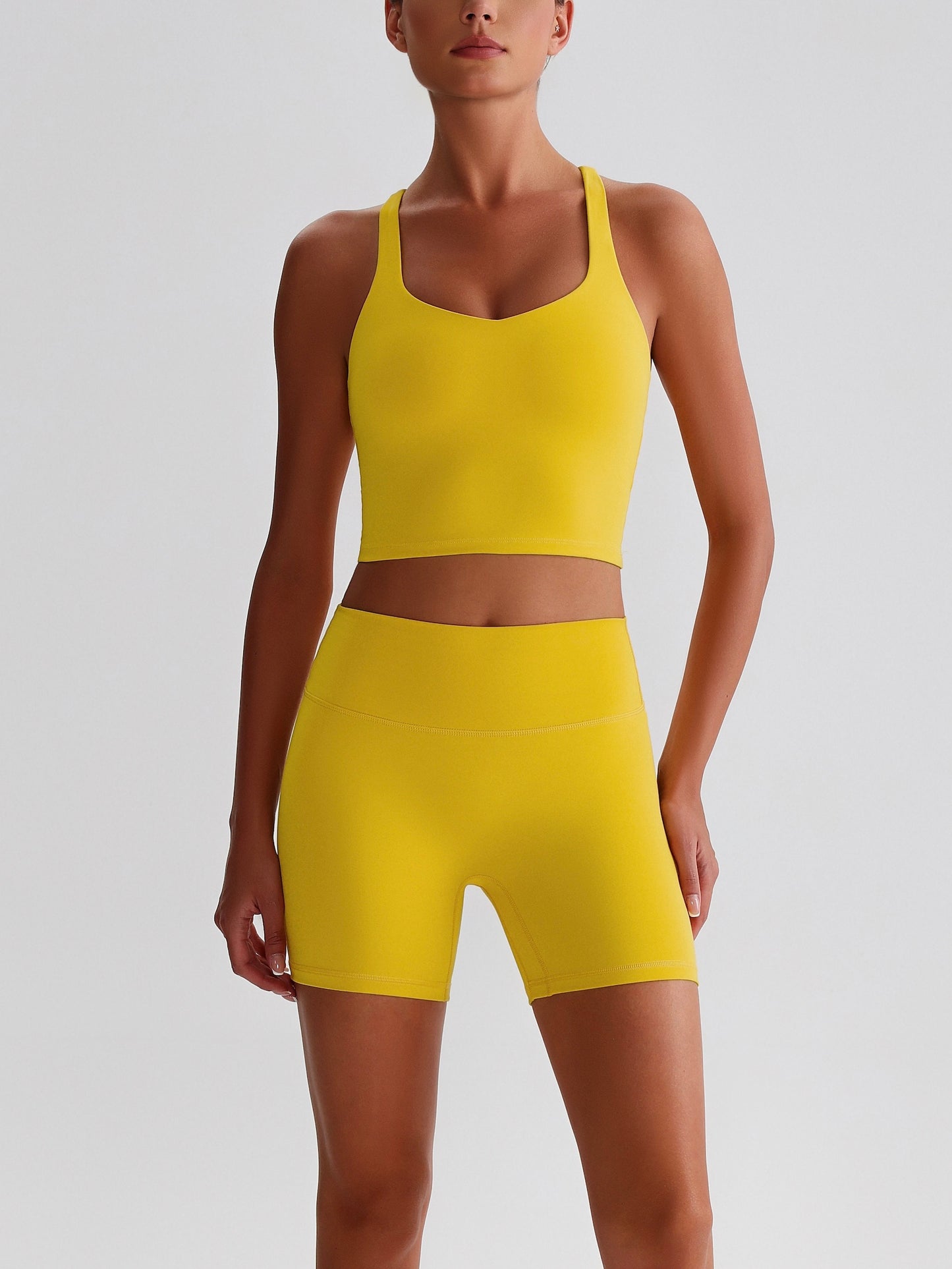 iTOUCH crossover back Yoga Bra Shorts or Leggings SET
