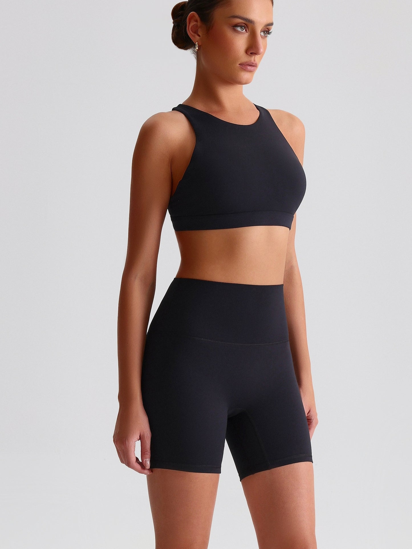 iTOUCH Crossover High-waisted Bra & Shorts Set Firming & Shaping-body