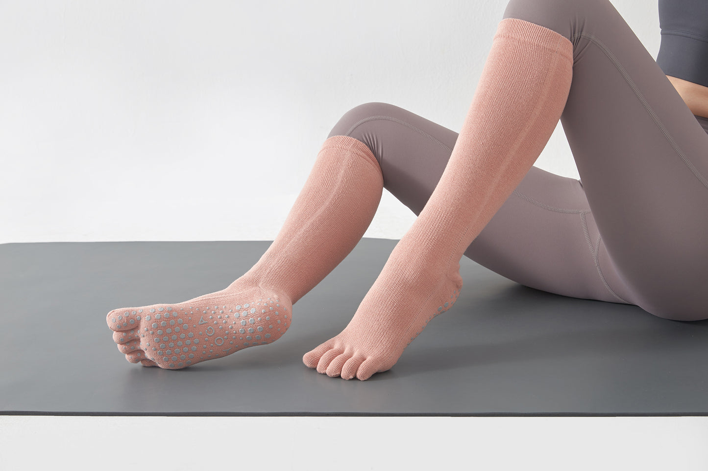 Five Finger Non-Slip Yoga Calf Socks
