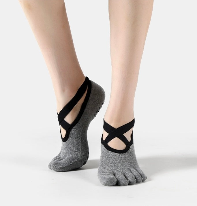 Ballet Style Yoga Non-Slip Socks Gray