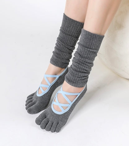 Ballet Style Yoga Non-Slip Socks Gray