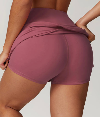 Pickleball Ladies Zipper Long Sleeve Sun Protection & Skirt Set Stretchy Sports Fitness Tennis Skirt
