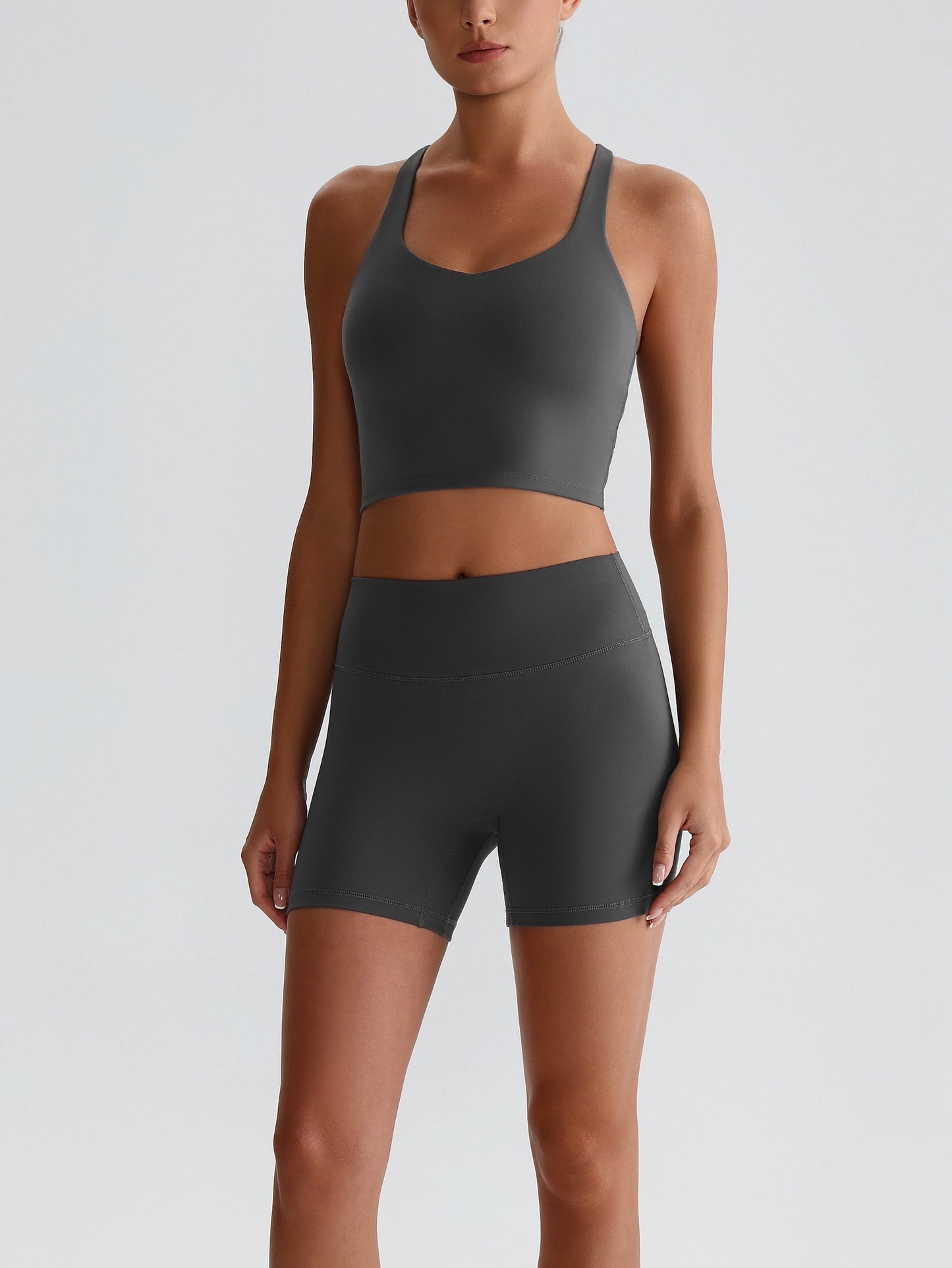 iTOUCH crossover back Yoga Bra Shorts or Leggings SET