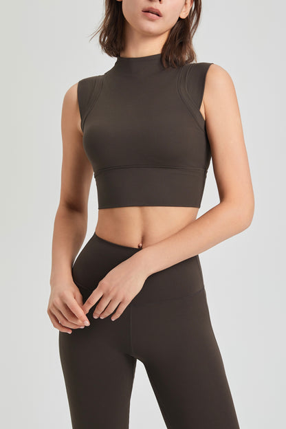Supermodel  high-neck fixed padded YOGA BRA