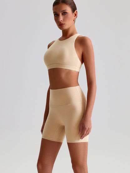 iTOUCH Crossover High-waisted Bra & Shorts Set Firming & Shaping-body
