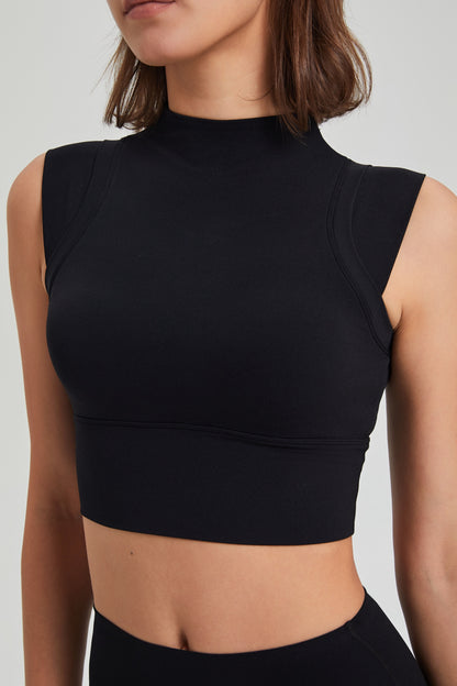 Supermodel  high-neck fixed padded YOGA BRA