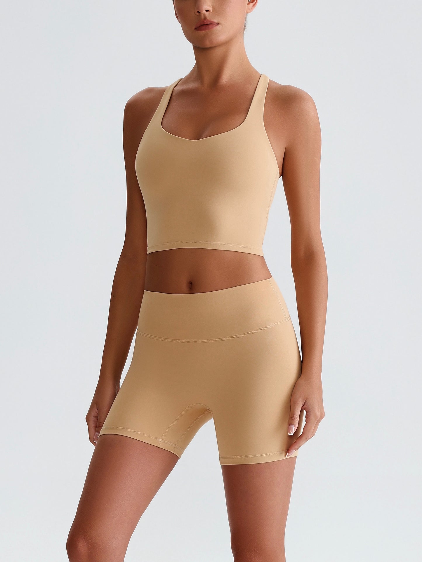 iTOUCH crossover back Yoga Bra Shorts or Leggings SET