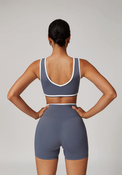 CrushU crossover high-waisted gym&yoga short set