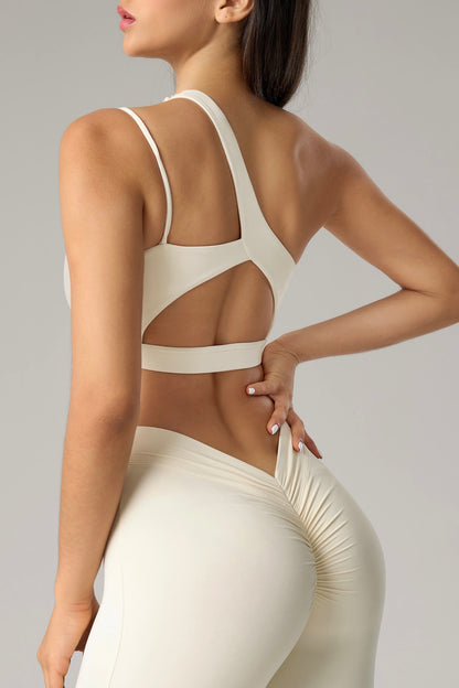 Irregular slant one shoulder YOGA Bra