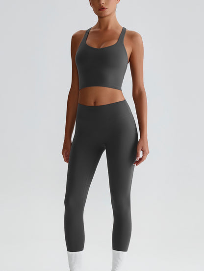 iTOUCH crossover back Yoga Bra Shorts or Leggings SET