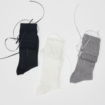 Court Sweetheart Ballet Style Bow Tie Lace Calf Socks Tennis&Pickleball