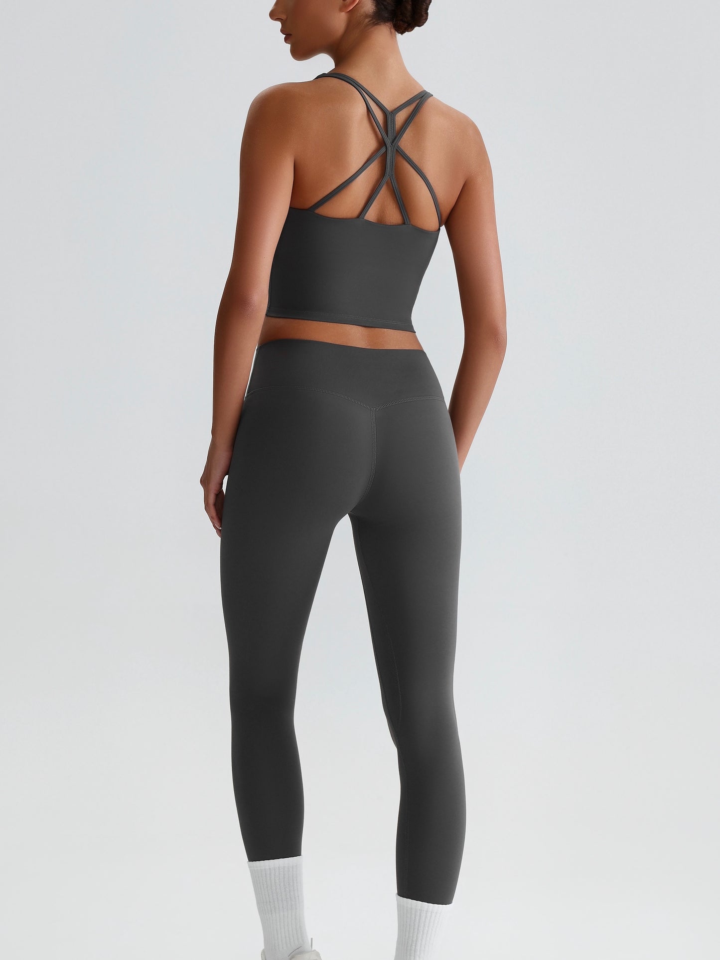 iTOUCH crossover back Yoga Bra Shorts or Leggings SET