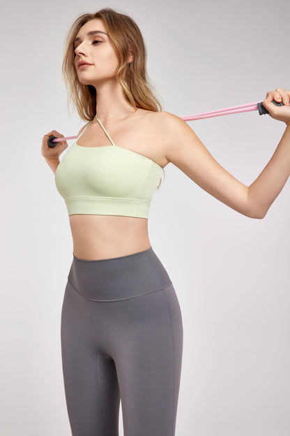 DIFINE One Shoulder Yoga Bra Sexy Two Ways to Wear Pilate Pickleball