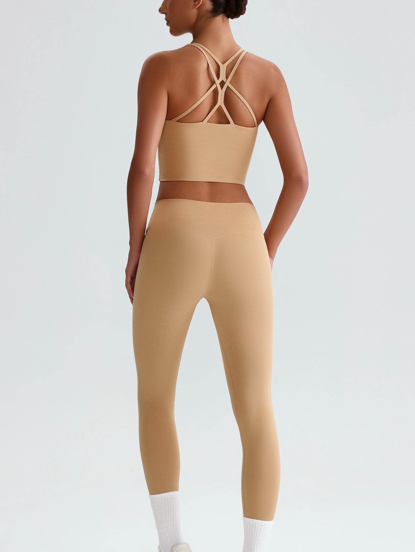 iTOUCH crossover back Yoga Bra Shorts or Leggings SET