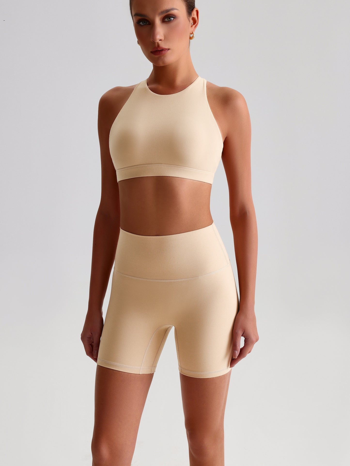 iTOUCH Crossover High-waisted Bra & Shorts Set Firming & Shaping-body