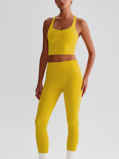 iTOUCH crossover back Yoga Bra Shorts or Leggings SET