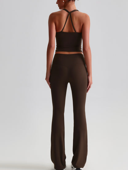 iTOUCH Hip Lift Hanging Tank Top&Wide-legging Set