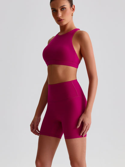 iTOUCH Crossover High-waisted Bra & Shorts Set Firming & Shaping-body