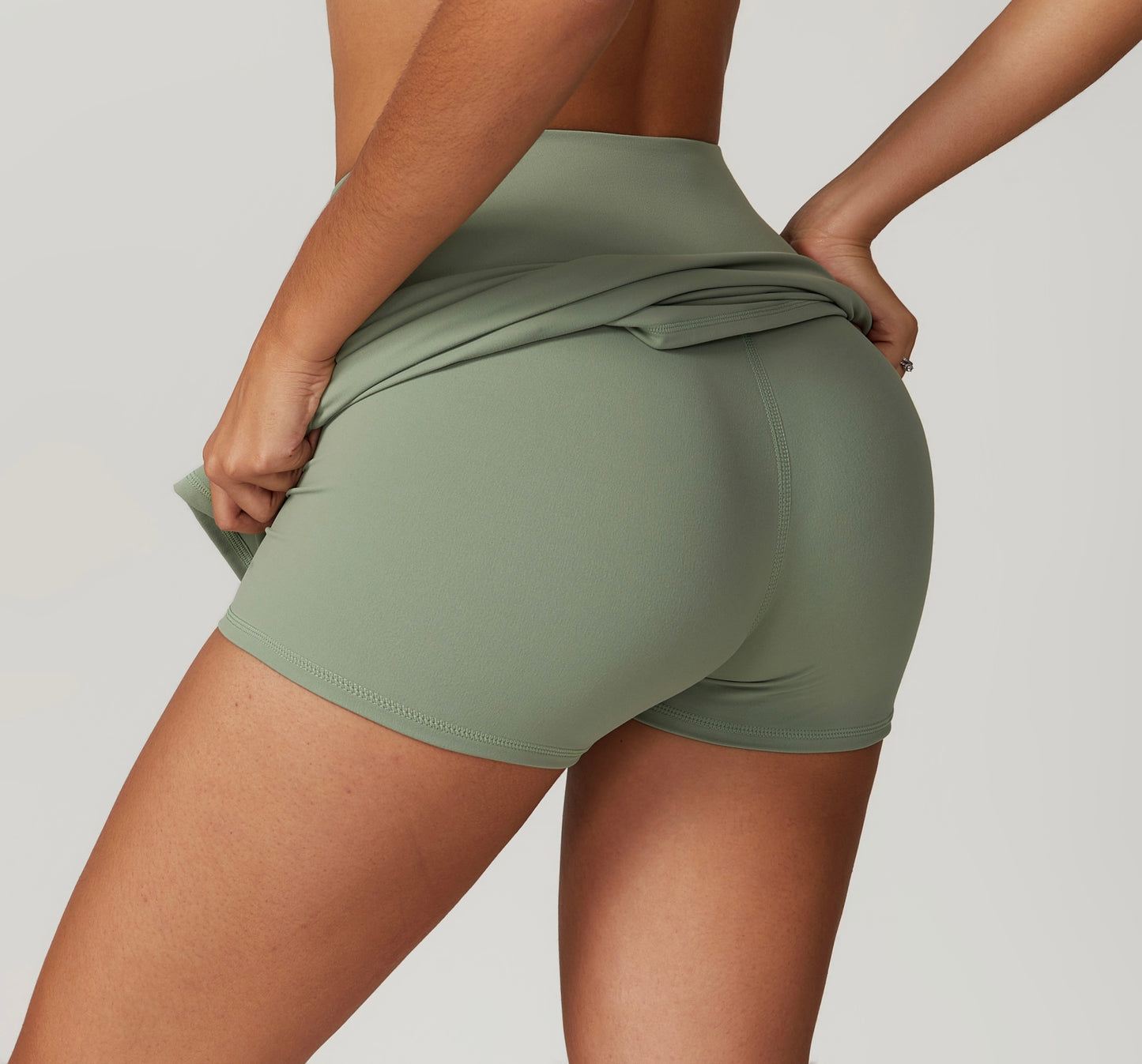 Pickleball Ladies Zipper Long Sleeve Sun Protection & Skirt Set Stretchy Sports Fitness Tennis Skirt
