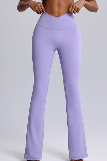 Hot Summer Beach knot Yoga Bra&Wide-leggings Set Sexy Chic