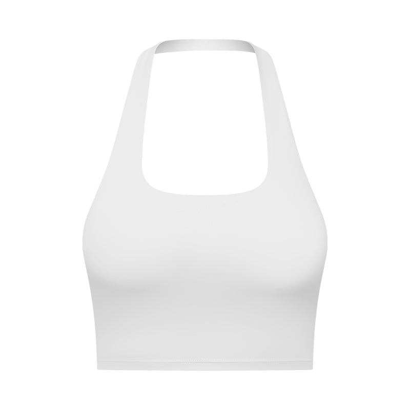 Halter neck top yoga outfits bra for gym