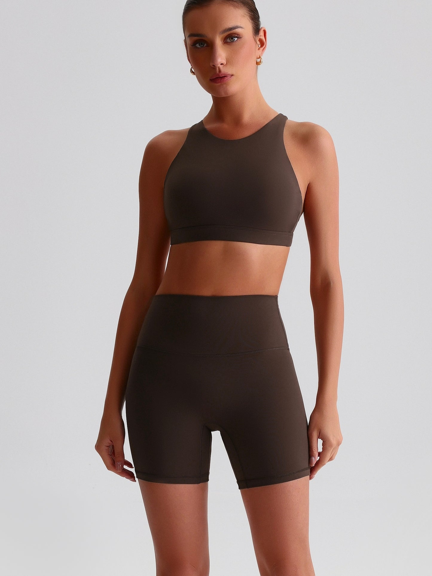iTOUCH Crossover High-waisted Bra & Shorts Set Firming & Shaping-body