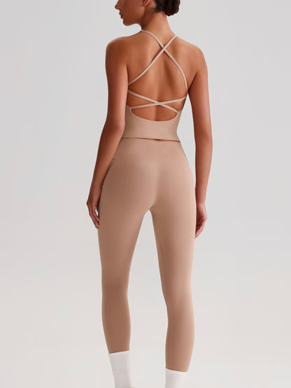 iTOUCH crossover colorful Tank Top & Legging Set