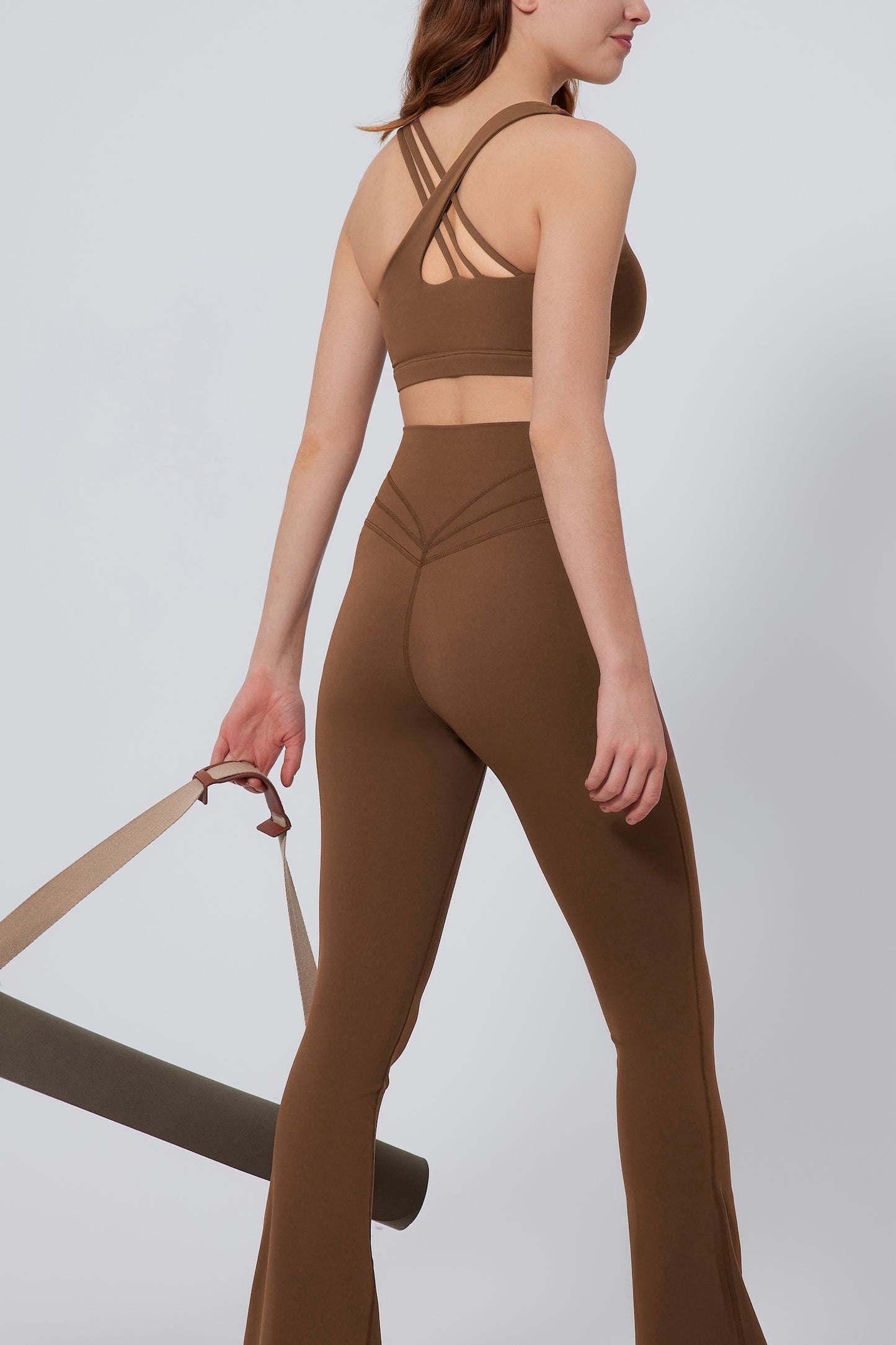 High-strength anti-vibration Yoga Bra&Wide-leggings Set