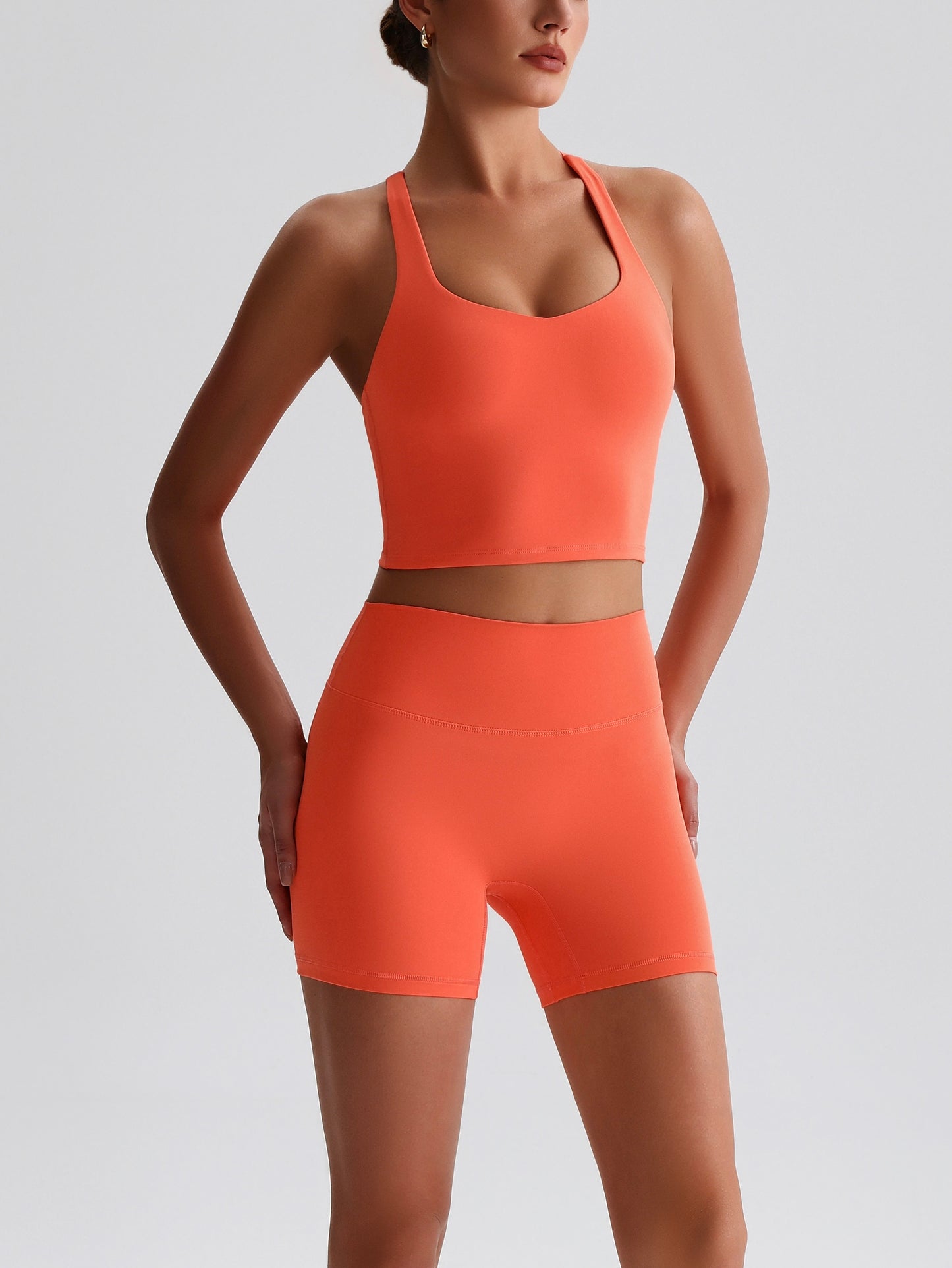 iTOUCH crossover back Yoga Bra Shorts or Leggings SET