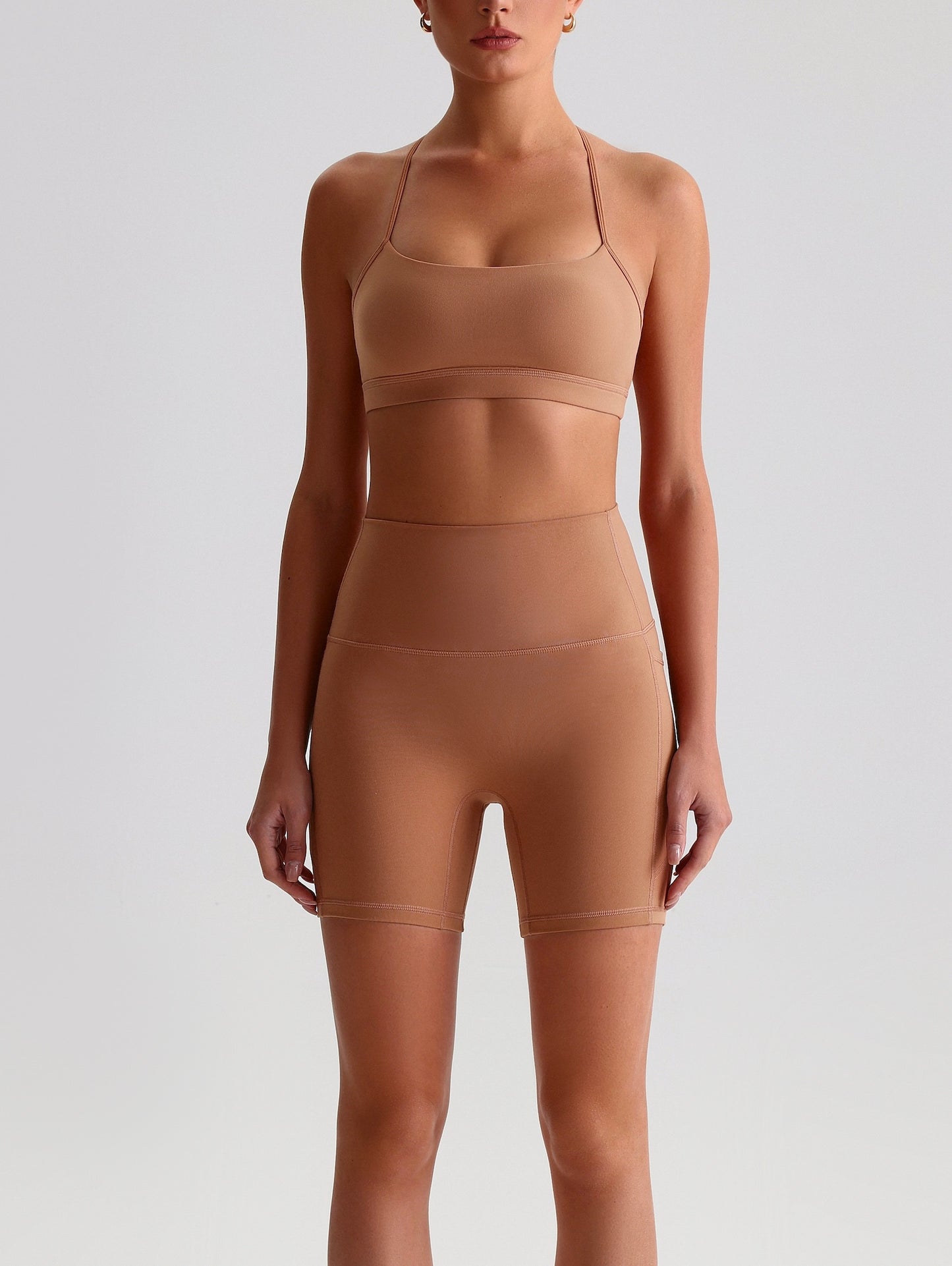 iTOUCH Crossover Yoga Bra&Shorts Set For Women Workout