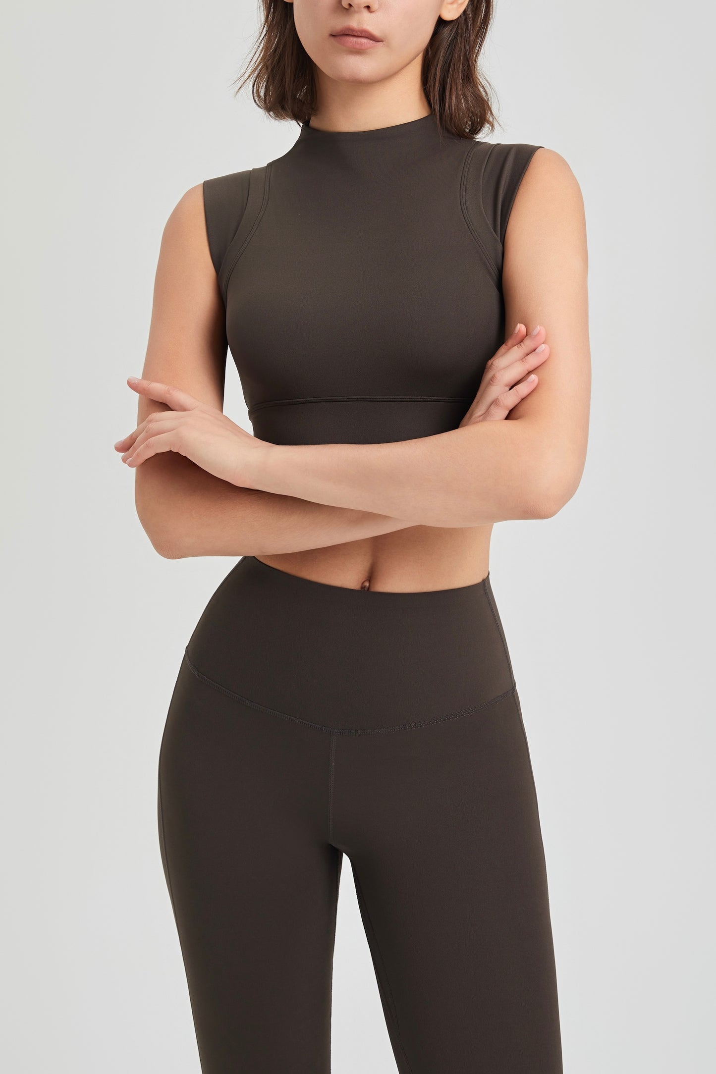 Supermodel  high-neck fixed padded YOGA BRA