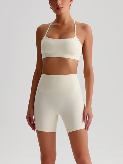 iTOUCH Crossover Yoga Bra&Shorts Set For Women Workout