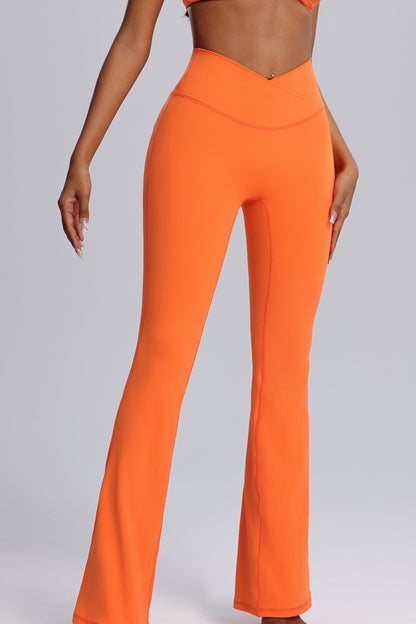 Hot Summer Beach knot Yoga Bra&Wide-leggings Set Sexy Chic