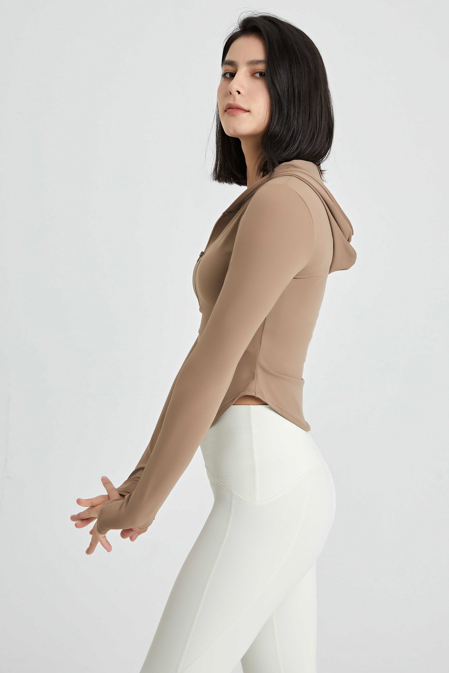 Half-Zip Hoodie High Stretch Bare Feeling