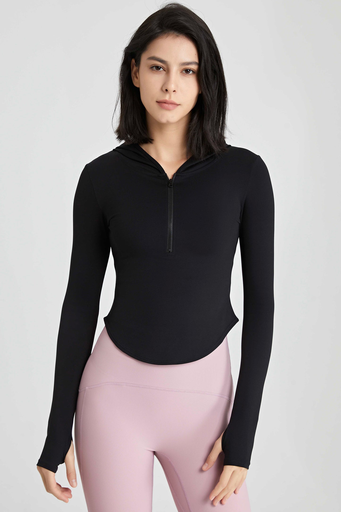 Half-Zip Hoodie High Stretch Bare Feeling